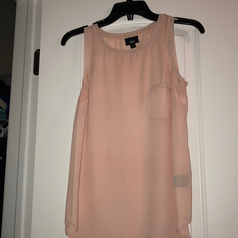 Sheer, blush, pink, pocket, tank!